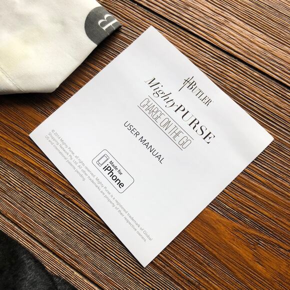 Mighty Purse Iphone Charging Purse Black Calf Fur New with tags Retails for $110 - Picture 10 of 11